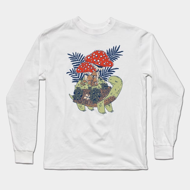 Mushroom Turtle Long Sleeve T-Shirt by MichelleScribbles